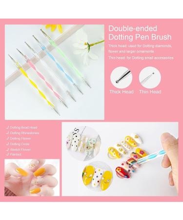 SAGEBIO 15 pcs Gel Nail Brush Set & 5 pcs Acrylic Nail Dotting Tools - DIY Manicure Kit in Pink - Buy Online on GoSupps.com