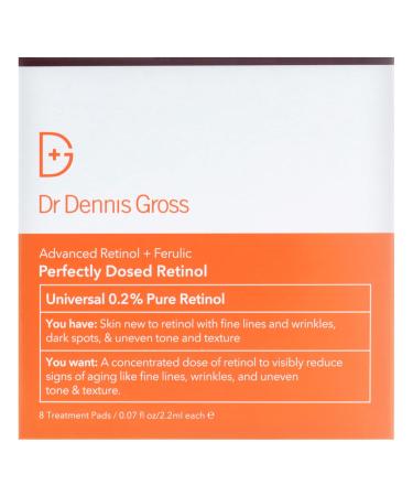 Dr Dennis Gross Advanced Retinol Plus Ferulic Perfectly Dosed Retinol for Women - 8 x 0.07 oz Treatment - Buy Online on GoSupps.com