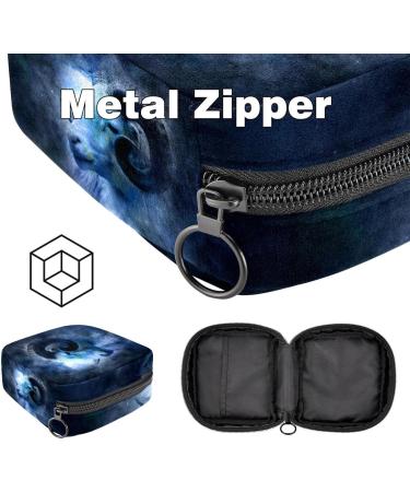 Capricorn Astrology Storage Bag for Menstruation Cups & Period Pads | Ladies Zip Organizer for Tampons & Panty Inserts - Buy Online on GoSupps.com