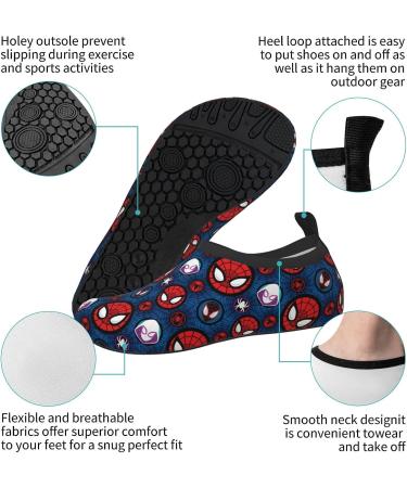Superhero Kids Water Shoes - Non-Slip Quick-Dry Aqua Shoes for Beach, Swimming, Surfing - Boys Girls 9-10.5 Little Kid - Buy Online on GoSupps.com