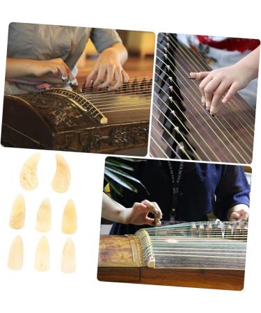 WOFASHPURET 8pcs Guzheng nails guitar picks for kids guzheng picks acoustic guitar picks bass finger picks guzheng ox horn pick thin guitar picks thumb picks child finger guard Ukulele horns 3X1.2X0.1CM Light Yellow 01 - Buy Online on GoSupps.com