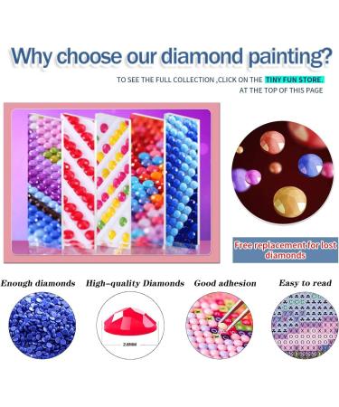 TINY FUN 5D Diamond Painting Kit - Cow Gem Art DIY for Adults & Kids - Full Drill Round Diamonds - Home Wall Decor Gift - 12x16inch - Buy Online on GoSupps.com