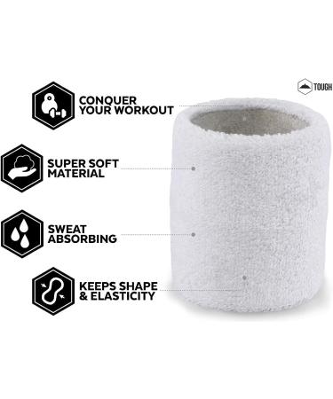 Sports Wristband for Men & Women - Workout Sweat Band for Wrists - Sweatband Wristbands - Buy Online on GoSupps.com