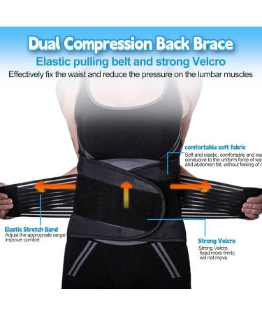 Buy S-6XL Lower Back Brace | Men & Women Waist Support Belt | Posture Corrector & Lumbar Protection | Spine Decompression & Pain Relief for Herniated Disc - Small Blue - Buy Online on GoSupps.com