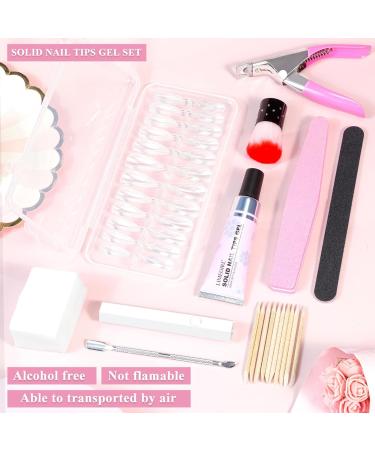 Kuxiptin Gel Nail Polish Kit Artificial Extension Gel Nail Set For Women | With Nail Gel Nail Paint Brush Nail Scrub Strip Nail Scissors Nail Tips Nail Lamp Transparent Tips Nails Set - Buy Online on GoSupps.com