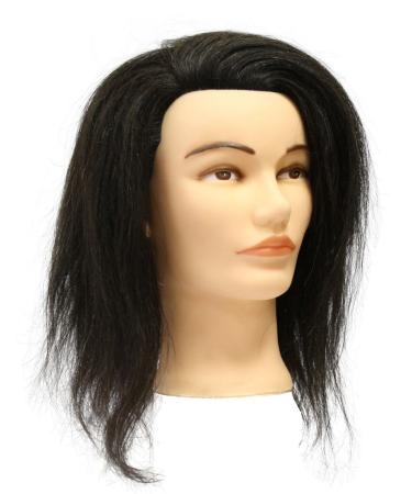 Eulenspiegel 777787 - Original make-up head real hair black