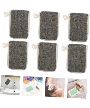 VINTORKY 6pcs Black Linen Soap Loofahs Soap Mesh Holder Foaming Net for Face Washing Net Bags Flax - Buy Online on GoSupps.com