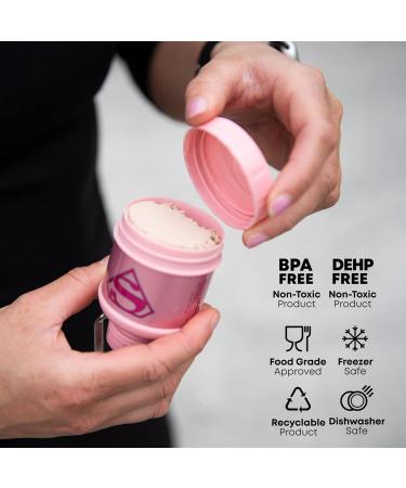 SmartShake Whey2Go Funnel & Protein Box - 110 ml Storage Box - DC Supergirl Edition - Perfect for Protein Shakes & Supplements - International Shipping Available - Buy Online on GoSupps.com