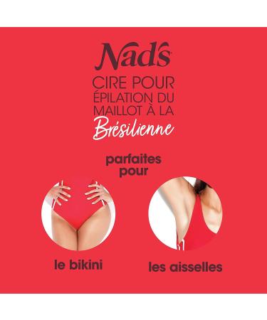 Nad's Brazilian Bikini Wax - Home Hair Removal Kit With Hard Wax Hot Wax Pot Including Intimate Area - Buy Online on GoSupps.com