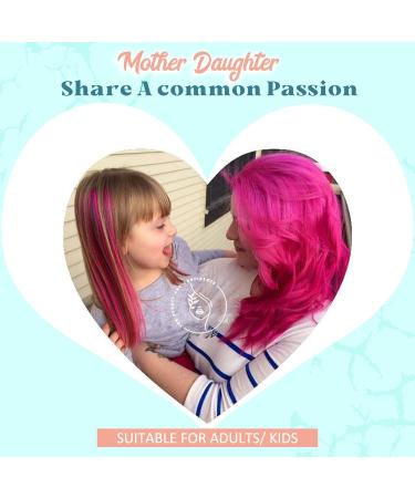 Runature Colorful Clip-In Hair Extensions - 40cm Real Hair - Blue Pink Teal - 5PCS 25g Party Hair - Buy Online on GoSupps.com