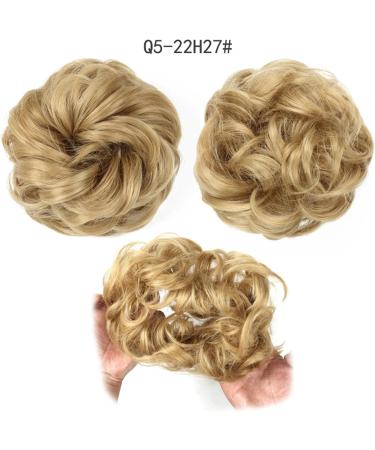 Hair Bun Hairpiece for Women Synthetic Bun Hair Extension Messy Bun Hair Piece Elastic Wavy Curly Chignon Updo Fake Scrunchies Ponytail Extension for Women Girls Hair Chignons(24T613) - Buy Online on GoSupps.com