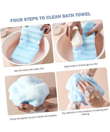 Healeved Bath Towel Back Scrubber Set - Exfoliating Body Spa Towels for Clean and Smooth Skin - 2pcs - Buy Online on GoSupps.com
