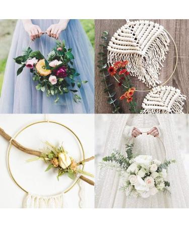 Outuxed 8pcs 10-inch Metal Hoops for DIY Crafts, Dream Catchers, and Wedding Decor - Gold Macrame Rings for Wall Hanging - Buy Online on GoSupps.com