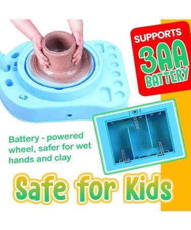 Insnug Kids Pottery Wheel Kit - Complete Arts & Crafts Set for Beginners | Modeling Clay, Sculpting Tools, Paint Kit | Craft Kit for Kids Age 8-12 - Buy Online on GoSupps.com