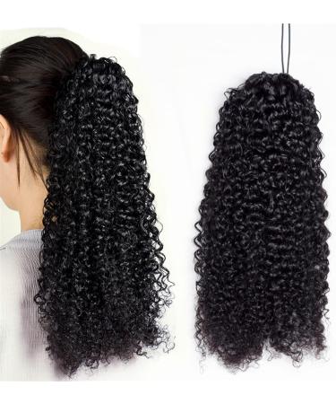 Hair Chignon Brazilian Hair Ponytail Curl with Drawstring Hair Comb Ponytail Extensions Curly Ponytail Hair Clip for Black Women Messy Bun Hair Piece (Color : Black Size : 16inch 100g) - Buy Online on GoSupps.com