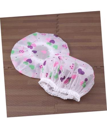 10pcs Healeved Plastic Shower Cap | Thicken & Water-Proof Bath Hat for Swimming | Miss Shower - Buy Online on GoSupps.com