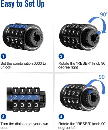 Ndile Bicycle Lock - Secure 3.2ft Chain with 2 Unlocking Options | 6mm Hardened Steel for Bikes Motorcycles eBikes & Scooters | High Safety Durable Black - Buy Online on GoSupps.com