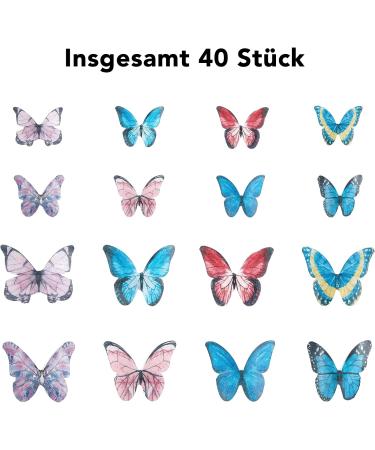 Shop 40 Edible Butterflies for Cake Decoration | Tortendeco Edible Tart Decorations - Buy Online on GoSupps.com