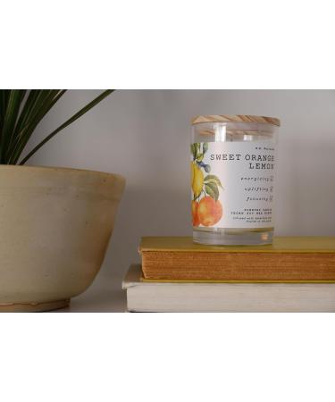 B.B. Wellness Hand Poured Soy Wax Candle - 9 oz Vegan Sweet Orange Lemon | 40 Hour Burn | Small Batch Essential Oils - Buy Online on GoSupps.com