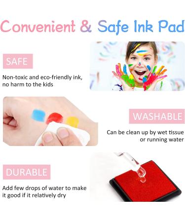 Fstaor 20 Colors Washable Ink Pads for Kids Rubber Stamps  Finger Print Crafts Stamp Pad for Kids  Paper  Scrapbooking  Fabric Wood (Pack of 20) - Buy Online on GoSupps.com