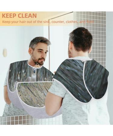 Beard Bib Apron - Non-Stick Waterproof Hair Catcher for Men | Deer Pattern Grooming Cloth - Buy Online on GoSupps.com