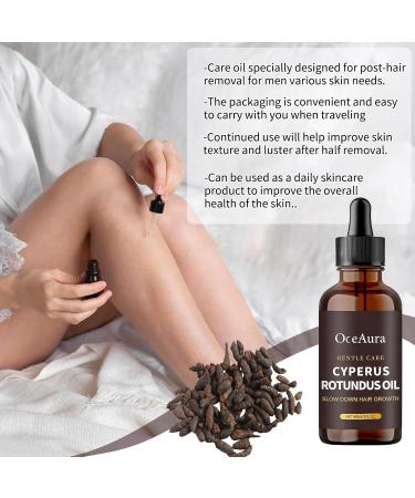 2pcs Cyperus Rotundus Oil Natural Cyperus Oil Cyperus Rotundus Oil with Dropper Moisturizing and Hydrating Used to Inhibit Hair Growth (60ml) - Buy Online on GoSupps.com