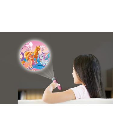 Lexibook LTC050UNI Unicorn Torch Light & Projector - 3 Discs, 24 Images for Creating Unique Stories (Pink) - Buy Online on GoSupps.com