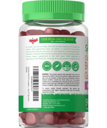 Carlyle Kids B Complex Gummies | 90 Count | with Vitamin B1 B2 B6 B12 and Ashwagandha Extract | Peach Raspberry Flavor | Vegan Non-GMO & Gluten Free Supplement | Lil' Sprouts 90 Count (Pack of 1) - Buy Online on GoSupps.com