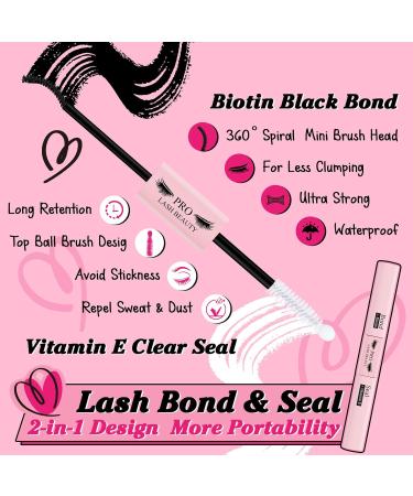 PRO DIY Lash Extension Kit - 280pcs D Curl Individual Lashes with Bond, Seal, and Applicator - Easy to Apply at Home - 40D-9-15 Mix Kit - Buy Online on GoSupps.com