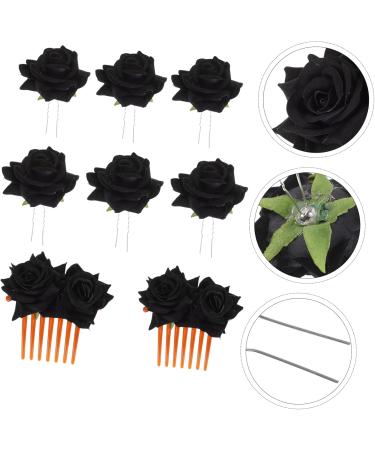 Beavorty 4 Sets rose hair clip rose hair clips for women rose hairpin for women Hair Side Combs floral hair clip bride accessories Bride Hairpin iron rose color Miss Red rose - Buy Online on GoSupps.com