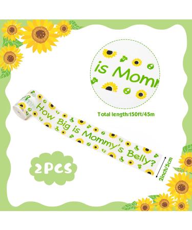 OSNIE Sunflower Tummy Measuring Tape - 2 Rolls for Baby Shower Game - Buy Online on GoSupps.com