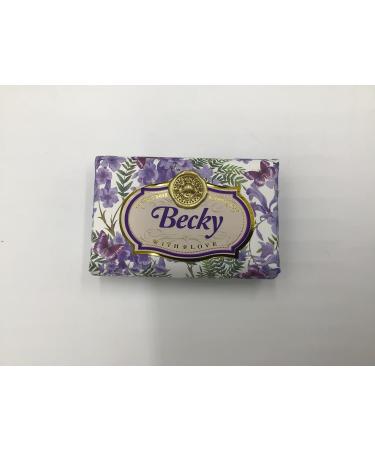 Becky - Gift Soap Bar For Her Birthday Rose Scent Mum Grandmother Cleanser Lather Present Girl