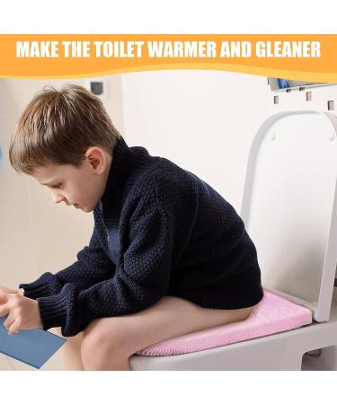 Riakrum 10 Pcs Soft Thicker Toilet Seat Cover Pads - Washable & Comfortable Seat Warmer for Bathroom & Travel - Buy Online on GoSupps.com