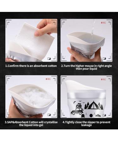 BACUTHY 20 Pack Portable Urinal Pee Bags Updated Version Disposable Male/Female Urine Bag for Travel Camping Road Trip Men/Women/Kids Compatible - Buy Online on GoSupps.com