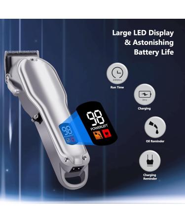 Professional Hair Clippers for Men | Cordless T-Blade Trimmer Combo | Hair Cutting Kit & LED Display | Perfect Birthday Gifts for Men & Women - Buy Online on GoSupps.com