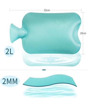 2L XXL Hot Water Bottle with Plush Cover - Safe & Durable Pain Relief for Kids & Adults - Buy Online on GoSupps.com