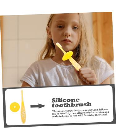 Gatuida 3 Piece Food Grade Silicone Toothbrush Set for Toddlers - Safe Soft & Durable International Shipping Available - Buy Online on GoSupps.com