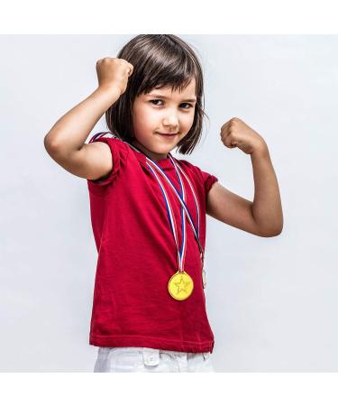 FEPITO Kids Plastic Winner Medals - Gold, Silver, Bronze - Party Favor & Sports Awards - Buy Online on GoSupps.com