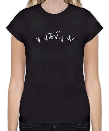 Shirtracer Women's Shirt - Heartbeat Dog 01 Black XXL - Perfect Gift for Dog Owners - International Shipping Available - Buy Online on GoSupps.com
