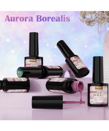 Kredioo Colour Changing Gel Nail Polish Set 6 Colors Glitter Pink Green Purple Blue Temperature Change Manicure Nail Art Gel for All Season Spring Summer Fall Winter UV/LED Cured Needed - Buy Online on GoSupps.com