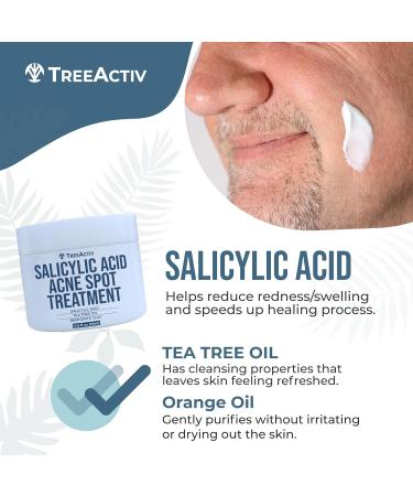 TreeActiv Invisible Acne Spot Treatment - 150+ Treatments with Salicylic Acid & Tea Tree Oil - No Show Solution for Cystic & Hormonal Acne - Works on Blackheads & Whiteheads - Buy Online on GoSupps.com