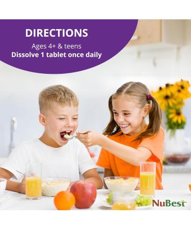 NuBest Tall Fizzy - Probiotic & Calcium Tablets for Kids & Teens | Bone Strength Immunity Digestive Health | Orange Effervescent - Shop Internationally - Buy Online on GoSupps.com