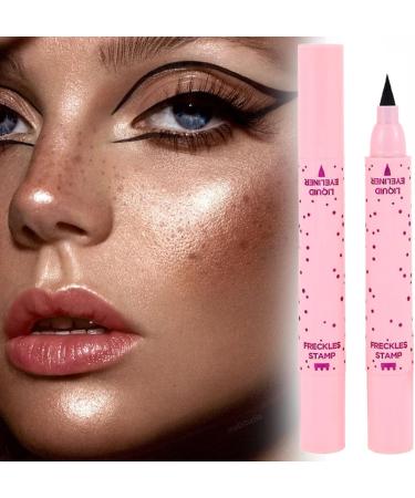 Freckles stamp waterproof freckles face dot pen Waterproof 2in1 Fake Freckles Stamps Eyeliner Long lasting beauty tool for women girl daily makeup for women and 03 - Buy Online on GoSupps.com