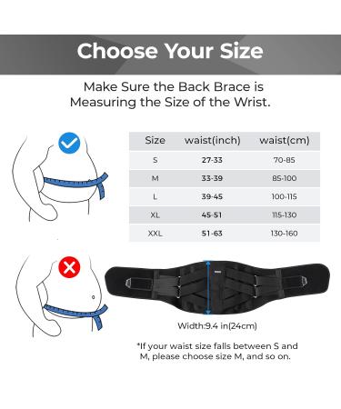 YAHA Back Brace for Lower Back Pain - Ergonomic Lumbar Support Belt for Men & Women | Breathable Heavy Lifting & Sciatica Relief | Size L (Waist 39-45 - Buy Online on GoSupps.com