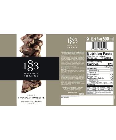 Routin 1883 Premium Chocolate Hazelnut Sauce 500ml - Rich Chocolate Hazelnut Flavor - Buy Online on GoSupps.com