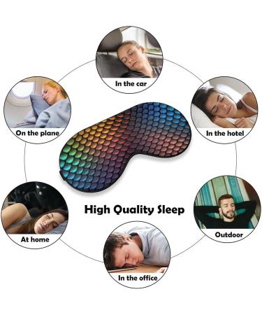 LynaRei Colorful Dragon Scales Sleeping Mask - Adjustable Strap, Soft Eye Cover - Buy Online on GoSupps.com
