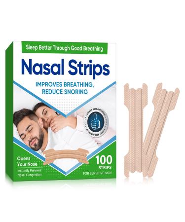 Nasal Strips for Snoring Nose Strips for Breathing Extra Strength Anti Snoring Solution for Men Women Instant Relief Improved Airflow and Comfortable Fit Snore Strips -100PCS