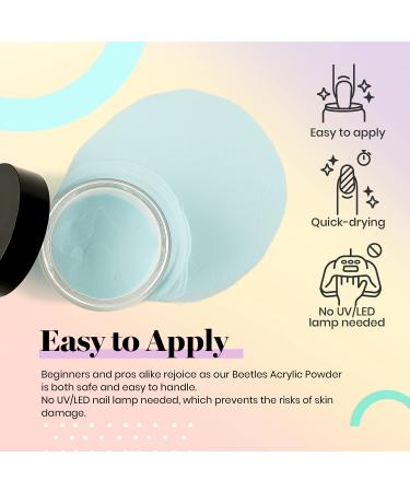 Beetles Acrylic Powder Nail Kit - 6 Pastel Colors for Professional Manicure at Home | Valentine's Day Gift Set for Women | Easter Nails - B-Pastel - Buy Online on GoSupps.com
