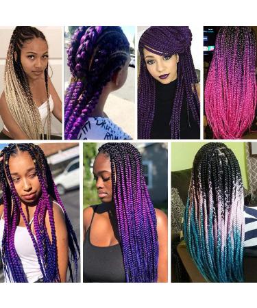3 Packs Ombre Braiding Hair Extensions - Kanekalon Jumbo 24 Inch Synthetic Hair for Crochet Twists - C10-6Pack - Buy Online on GoSupps.com