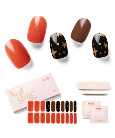 Nailog nail film self -adhesive 20PCs nail foils UV hardening long -lasting nail ticker for fingernails gel nail strip starter set gift for woman girlfriend mother's day gift sienna myth - Buy Online on GoSupps.com
